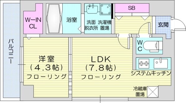 大通駅 徒歩4分 10階の物件間取画像